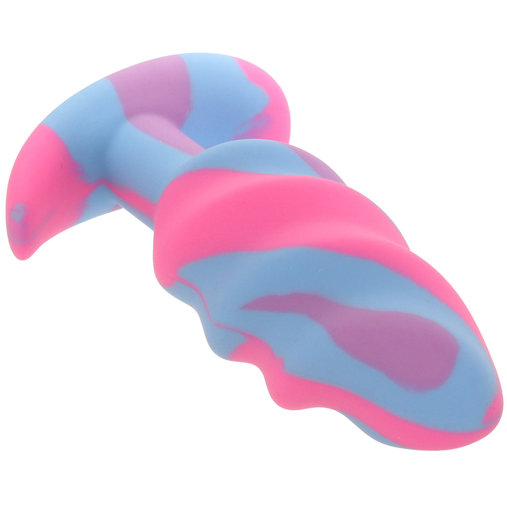 Creature Cocks Unicorn Swirl Silicone Butt Plug in Medium Anal Sex Toys > Butt Plugs - Tophatter Daily Deals